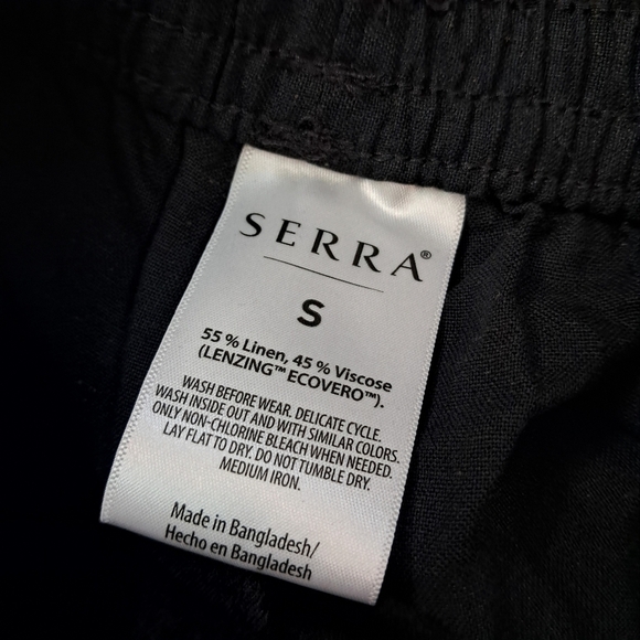 Serra Shorts Linen Blend Black Elastic Waist Pockets Women’s Size Small NWT - Picture 5 of 7